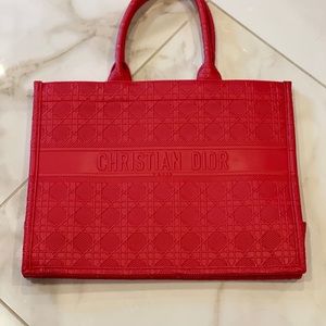 Red tote bag